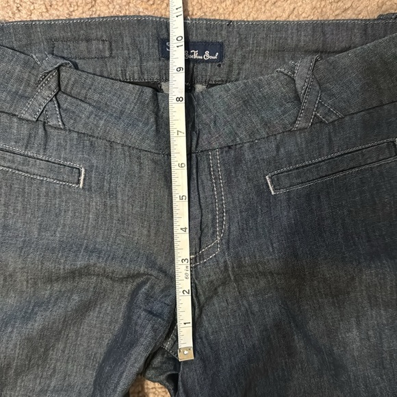 Wide leg chambray trousers - Picture 6 of 9